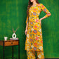 Botanical Printed Co Ords Set, Yellow - Hiral Fashion
