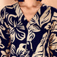 Botanical Printed Co Ords Set, Navy Blue - Hiral Fashion