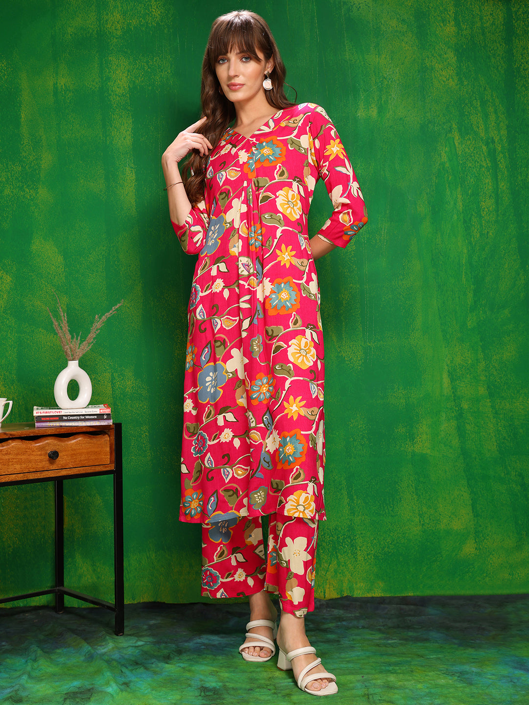 Botanical Printed Co Ords Set, Rani - Hiral Fashion