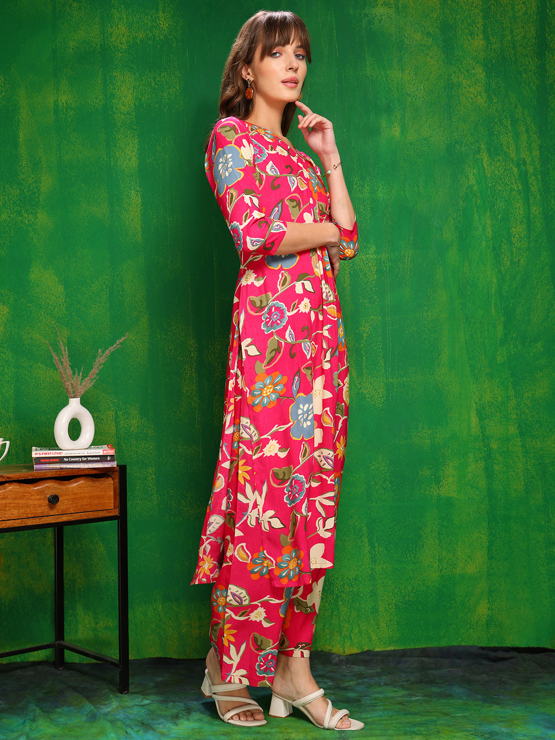 Botanical Printed Co Ords Set, Rani - Hiral Fashion