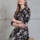 Botanical Printed Kurta With Palazzo Co-Ords Set, Black - Hiral Fashion