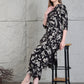 Botanical Printed Kurta With Palazzo Co-Ords Set, Black - Hiral Fashion