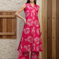 Botanical Printed Co Ords Set, Pink - Hiral Fashion