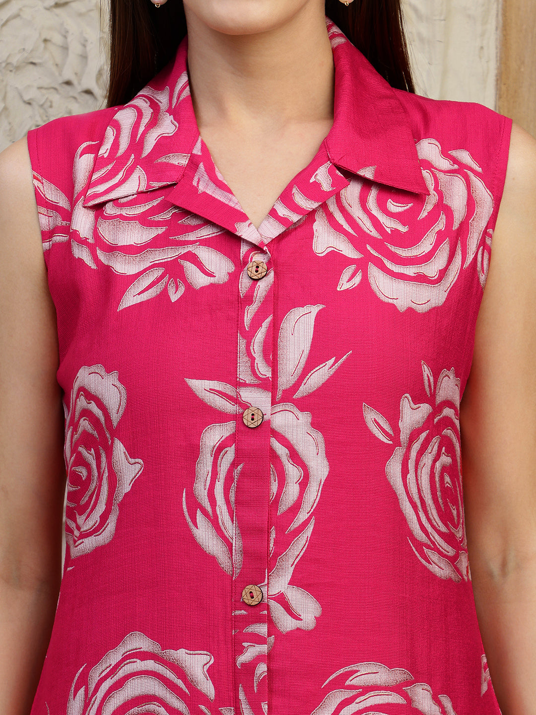 Botanical Printed Co Ords Set, Pink - Hiral Fashion