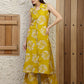 Botanical Printed Co Ords Set, Mustard - Hiral Fashion