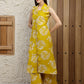 Botanical Printed Co Ords Set, Mustard - Hiral Fashion