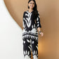 Abstract Printed Co-Ords, Black; White - Hiral Fashion