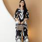 Abstract Printed Co-Ords, Black; White - Hiral Fashion