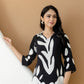 Abstract Printed Co-Ords, Black; White - Hiral Fashion