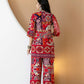 Boho Printed Co-Ord Set, Pink - Hiral Fashion