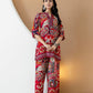 Boho Printed Co-Ord Set, Pink - Hiral Fashion