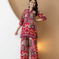 Boho Printed Co-Ord Set, Pink - Hiral Fashion