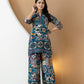 Boho Printed Co-Ord Set, Teal - Hiral Fashion