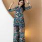 Boho Printed Co-Ord Set, Teal - Hiral Fashion