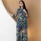 Boho Printed Co-Ord Set, Teal - Hiral Fashion