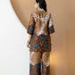 Animal & Floral Motifs Printed Ethnic Co-Ord Set, Brown - Hiral Fashion