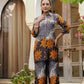 Animal & Floral Motifs Printed Ethnic Co-Ord Set, Grey - Hiral Fashion