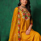 Aline Embroidered Kurta With Pant & Embroidered Dupatta, Mustard - Hiral Fashion