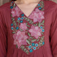Aline Embroidered Kurta With Pant & Embroidered Dupatta, Rust - Hiral Fashion