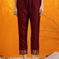 Banarasi Jacquard Kurta With Pant & Banarasi Jacquard Dupatta, Maroon - Hiral Fashion