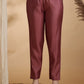 Angarkha Style Kurta With Pant & Embroidered Organza Dupatta, Mauve - Hiral Fashion