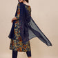 Alia Cut Printed & Embroidered Kurta With Pant & Dupatta Set, Multicolor - Hiral Fashion