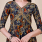 Alia Cut Printed & Embroidered Kurta With Pant & Dupatta Set, Multicolor - Hiral Fashion