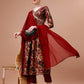 Alia Cut Printed & Embroidered Kurta With Pant & Dupatta Set, Multicolor - Hiral Fashion