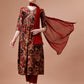 Alia Cut Printed & Embroidered Kurta With Pant & Dupatta Set, Multicolor - Hiral Fashion