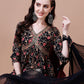 Alia Cut Embroidered & Floral Printed Rayon Kurta With Pant & Dupatta, Multicolor - Hiral Fashion