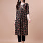 Alia Cut Embroidered & Floral Printed Rayon Kurta With Pant & Dupatta, Multicolor - Hiral Fashion
