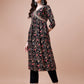 Alia Cut Embroidered & Floral Printed Rayon Kurta With Pant & Dupatta, Multicolor - Hiral Fashion
