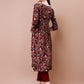 Alia Cut Embroidered & Floral Printed Rayon Kurta With Pant & Dupatta, Multicolor - Hiral Fashion