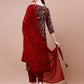 Alia Cut Embroidered & Floral Printed Rayon Kurta With Pant & Dupatta, Multicolor - Hiral Fashion