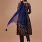 Alia Cut Botanical Printed & Embroidered Rayon Kurta With Pant & Dupatta, Multicolor - Hiral Fashion