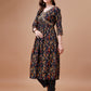 Alia Cut Botanical Printed & Embroidered Rayon Kurta With Pant & Dupatta, Multicolor - Hiral Fashion
