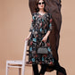 Alia Cut Hand Embroidered Floral Print Kurta With Pant & Dupatta, Multicolor - Hiral Fashion