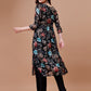 Alia Cut Hand Embroidered Floral Print Kurta With Pant & Dupatta, Multicolor - Hiral Fashion
