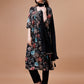Alia Cut Hand Embroidered Floral Print Kurta With Pant & Dupatta, Multicolor - Hiral Fashion