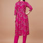 Alia Cut Hand Embroidered Floral Print Kurta With Pant & Dupatta, Multicolor - Hiral Fashion