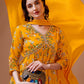 Alia Cut Hand Embroidered Floral Print Kurta With Pant & Dupatta, Multicolor - Hiral Fashion
