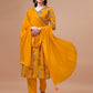 Alia Cut Hand Embroidered Floral Print Kurta With Pant & Dupatta, Multicolor - Hiral Fashion