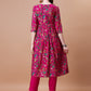 Alia Cut Embroidered & Floral Printed Kurta With Pant & Dupatta, Multicolor - Hiral Fashion