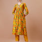 Alia Cut Embroidered & Floral Printed Kurta With Pant & Dupatta, Multicolor - Hiral Fashion