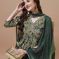 Alia Cut Printed & Embroidered Kurta With Pant & Dupatta, Multicolor - Hiral Fashion