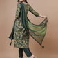 Alia Cut Printed & Embroidered Kurta With Pant & Dupatta, Multicolor - Hiral Fashion