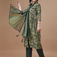 Alia Cut Printed & Embroidered Kurta With Pant & Dupatta, Multicolor - Hiral Fashion