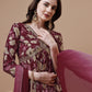 Alia Cut Printed & Embroidered Kurta With Pant & Dupatta, Multicolor - Hiral Fashion