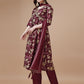Alia Cut Printed & Embroidered Kurta With Pant & Dupatta, Multicolor - Hiral Fashion