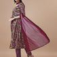 Alia Cut Printed & Embroidered Kurta With Pant & Dupatta, Multicolor - Hiral Fashion